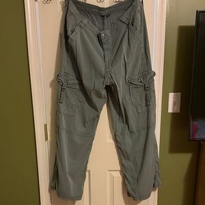 American Eagle Outfitters Women's Wide Leg Pants in Blue/Grey